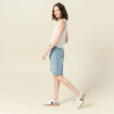 Gilet sans manches noué ecru femme