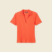 Polo manches courtes orange femme