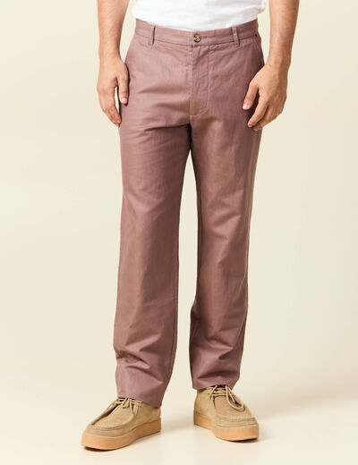 Pantalon chino vieux rose homme