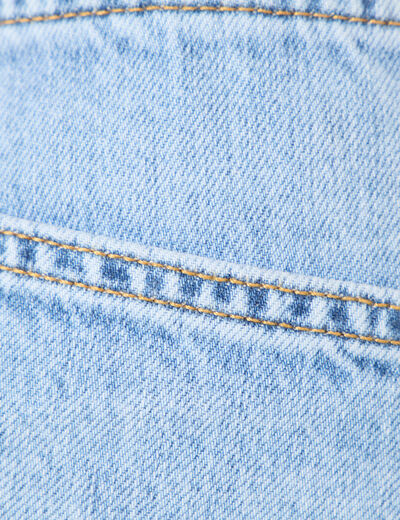 Jeans large 5 poches denim baby bleu femme