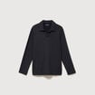 Polo manches longues noir homme