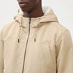 Parka courte &agrave; capuche beige homme