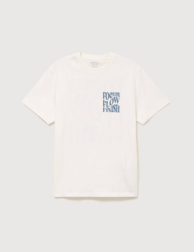 T-shirt en coton ecru homme