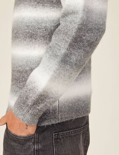 Pull éco-responsable gris homme