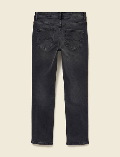 Jeans slim taille standard 7/8&egrave;me denim noir femme