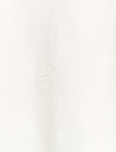 Blouse manches courtes blanc femme