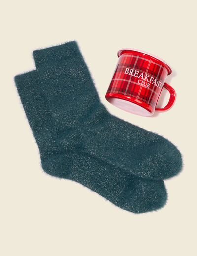 Coffret chaussettes et tasse multicolore femme