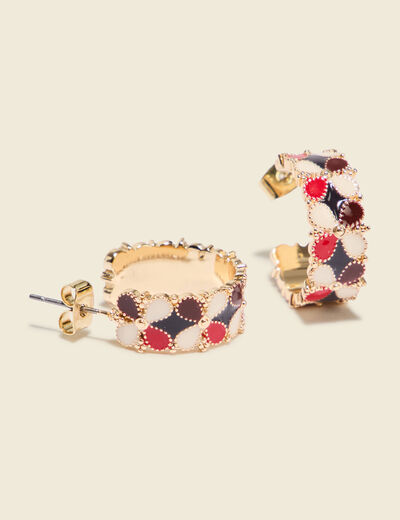 Boucles d'oreilles multicolore femme