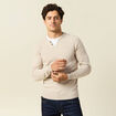 Pull manches longues sable homme