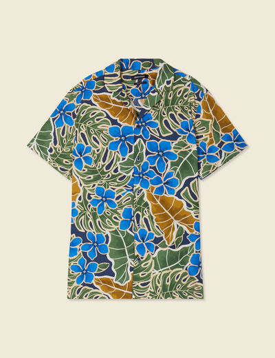 Chemise manches courtes multicolore homme