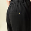 Pantalon slouchy taille haute 7/8&egrave;me noir femme