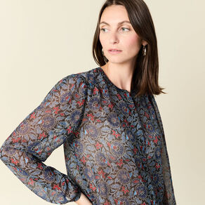 Chemise manches longues noir femme