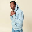 Sweat &agrave; capuche bleu clair homme