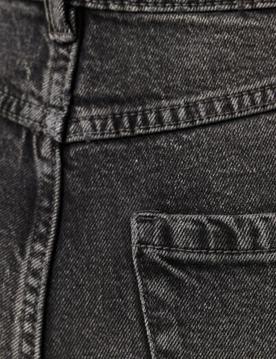 Short mom éco-responsable denim gris femme