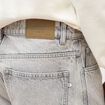 Jeans loose longueur 34 en coton denim gris clair homme