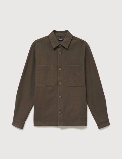 Surchemise manches longues taupe homme