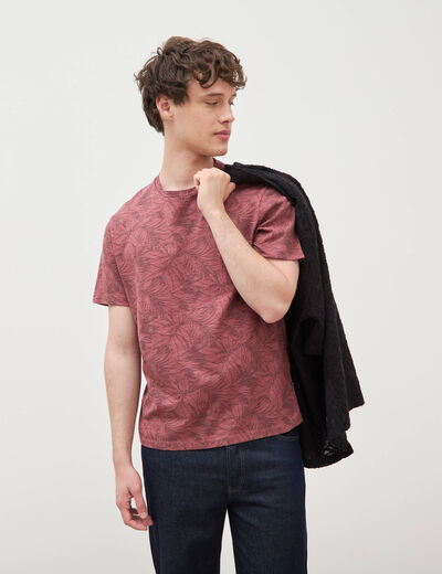 T-shirt manches courtes rose cerise homme
