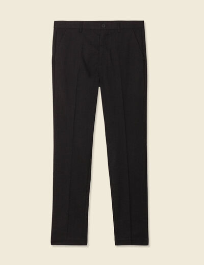 Pantalon chino straight noir homme