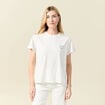 T-shirt manches courtes ecru femme