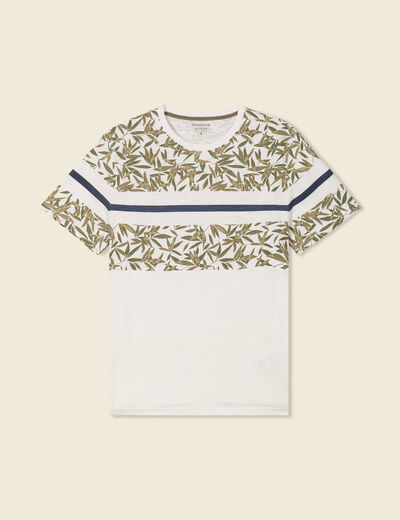 T-shirt manches courtes ecru homme