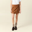 Jupe-short taille haute camel femme