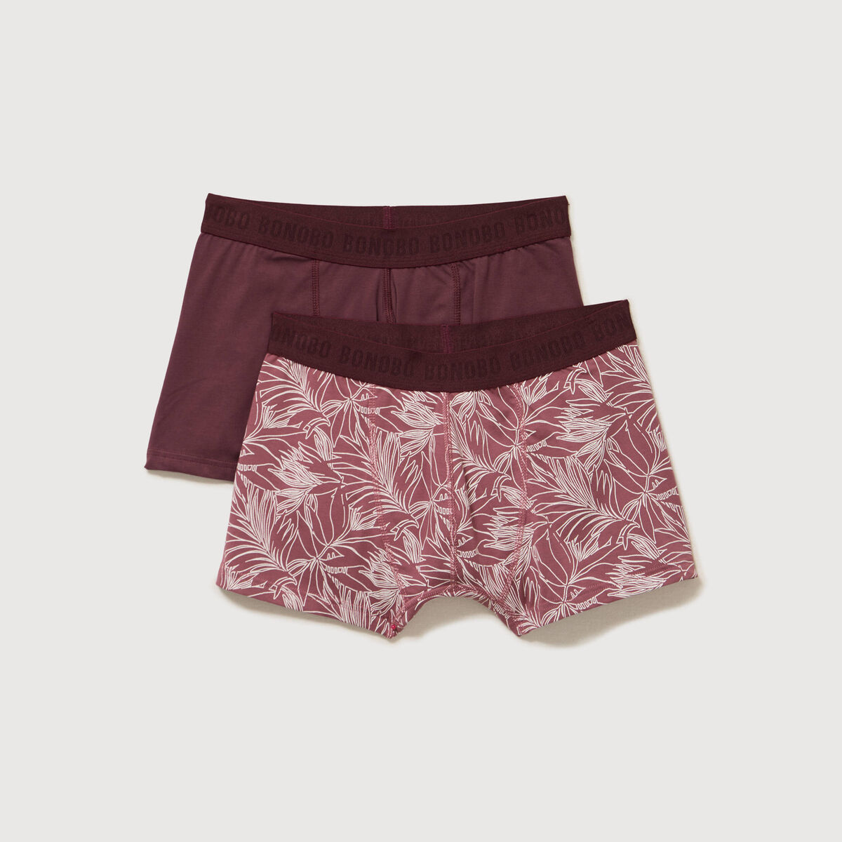 Lot de 2 boxers prune homme