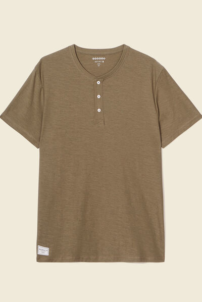 T-shirt éco-responsable vert kaki homme