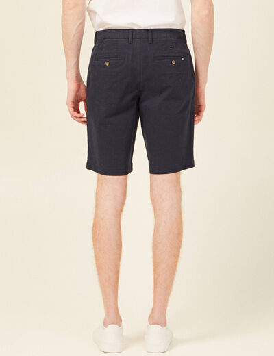 Bermuda droit éco-responsable bleu marine homme