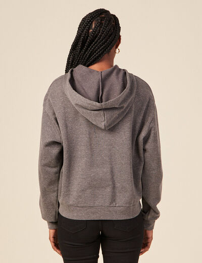 Sweat à capuche gris femme