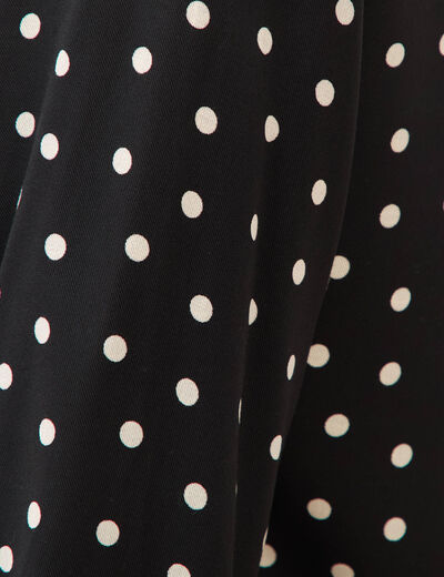 Blouse ample manches longues noir femme