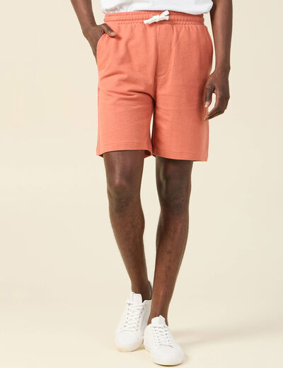 Short droit taille à coulisse rose homme