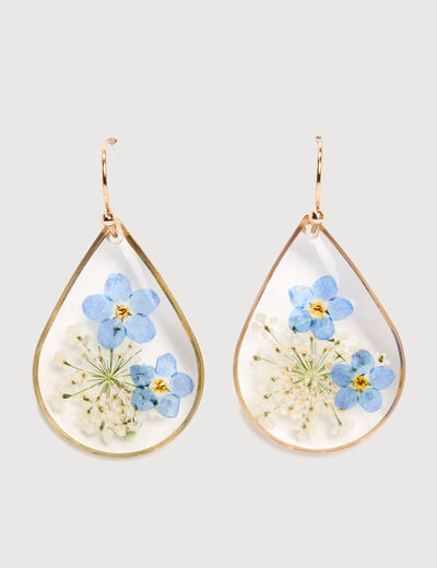 Boucles d'oreilles bleu clair femme