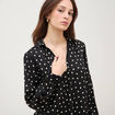 Blouse ample manches longues noir femme