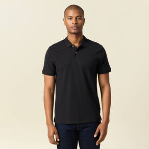 Polo éco-responsable noir homme