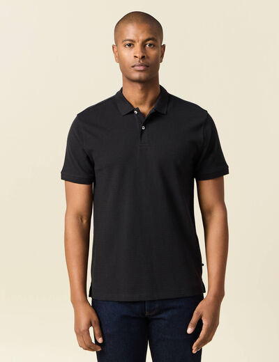 Polo éco-responsable noir homme