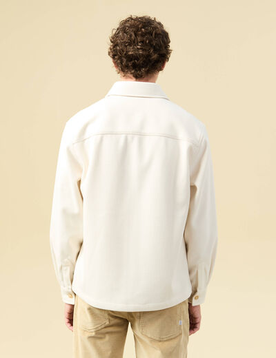 Surchemise oversize col classique ecru homme