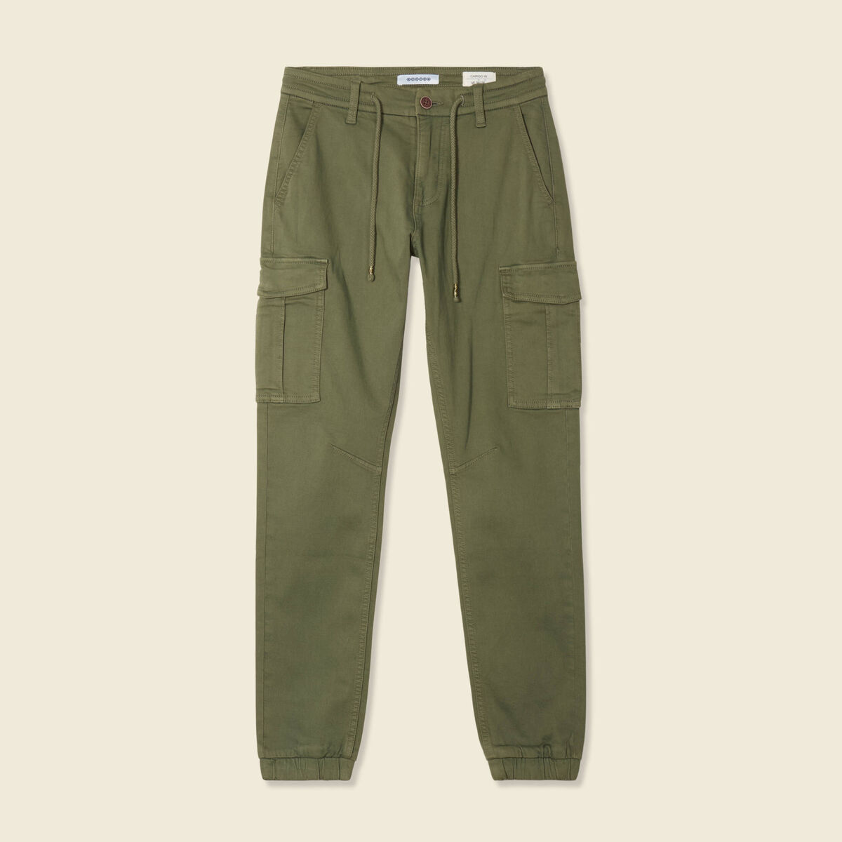 Pantalon cargo battle 7/8ème vert kaki femme