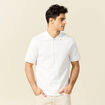 Polo manches courtes ecru homme