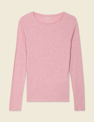 T-shirt femme maille unie Instinct rose clair femme