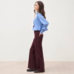 Jeans flare taille standard bordeaux femme