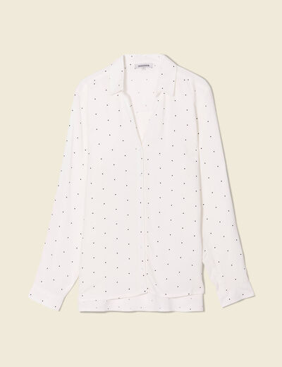 Chemise manches longues ecru femme
