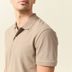 Polo éco-responsable taupe homme