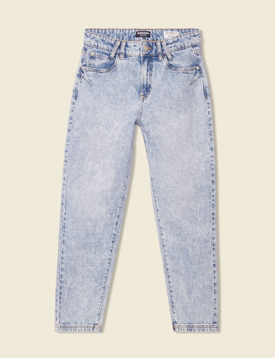 Jeans boyfriend 7/8ème denim snow bleu femme
