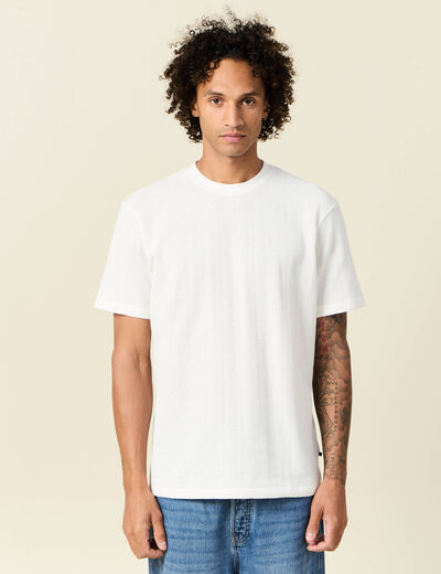 T-shirt manches courtes ecru homme