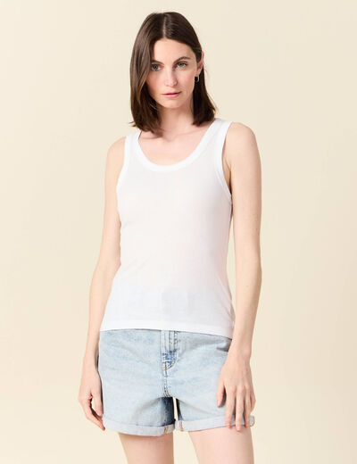 Débardeur éco-responsable blanc femme