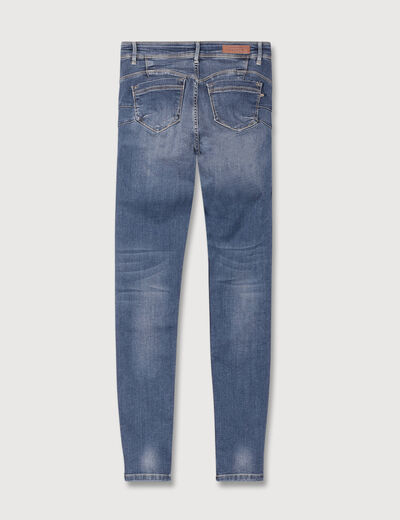 Jeans skinny push-up taille standard denim stone femme