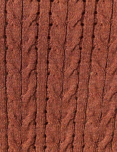 Polo col polo manches coude en coton marron fonc&eacute; femme