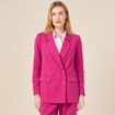 Veste blazer double boutonnage violet clair femme