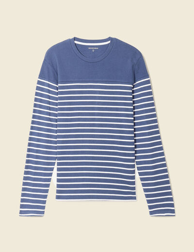 T-shirt manches longues bleu foncé homme