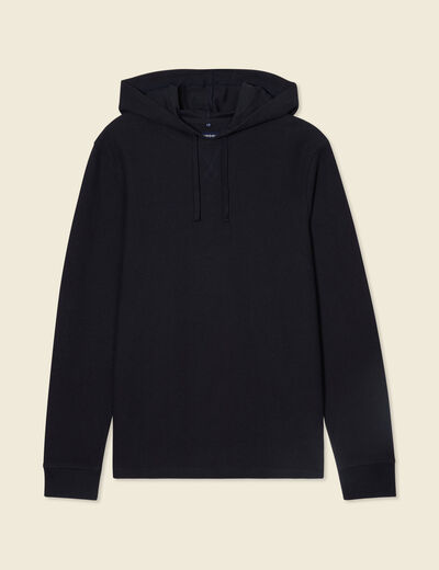 T-shirt à capuche noir homme